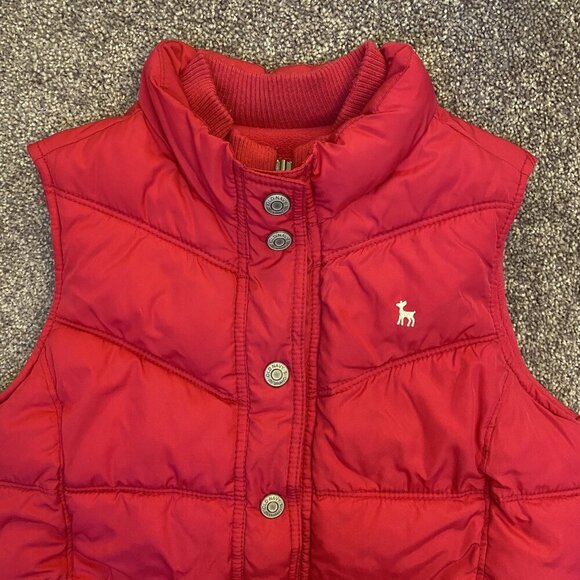 Old Navy Girls Puffer Quilted Vest Size XL Pink Red Sleeveless Lined Pockets EUC - Picture 2 of 13